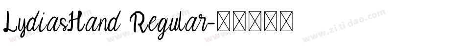 LydiasHand Regular字体转换